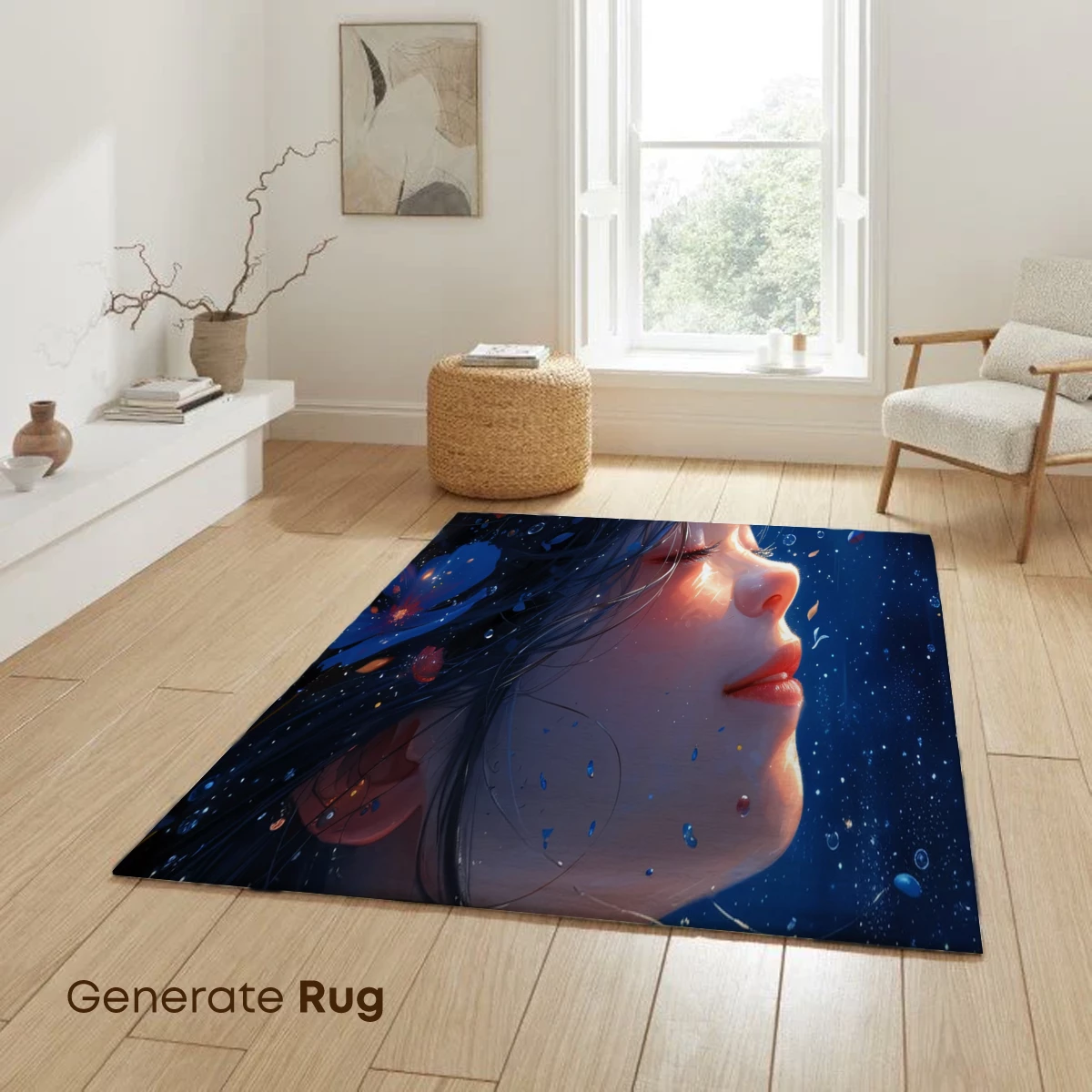 Enchanted Floral Dream: Ethereal Profile in Bloom - Image 6