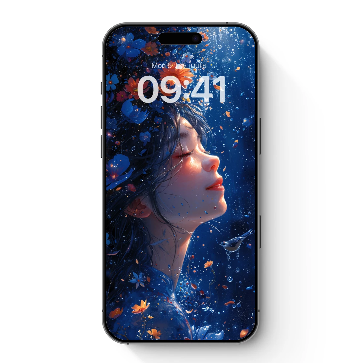 Enchanted Floral Dream: Ethereal Profile in Bloom