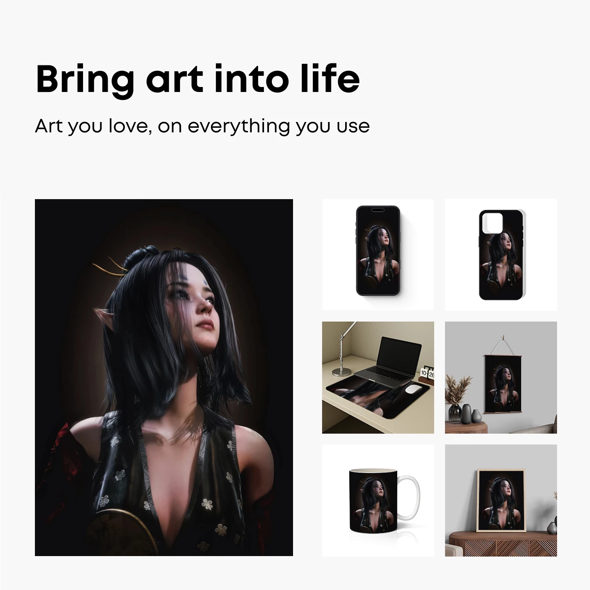 Ethereal Elf: Floral Fantasy Portrait - Image 2