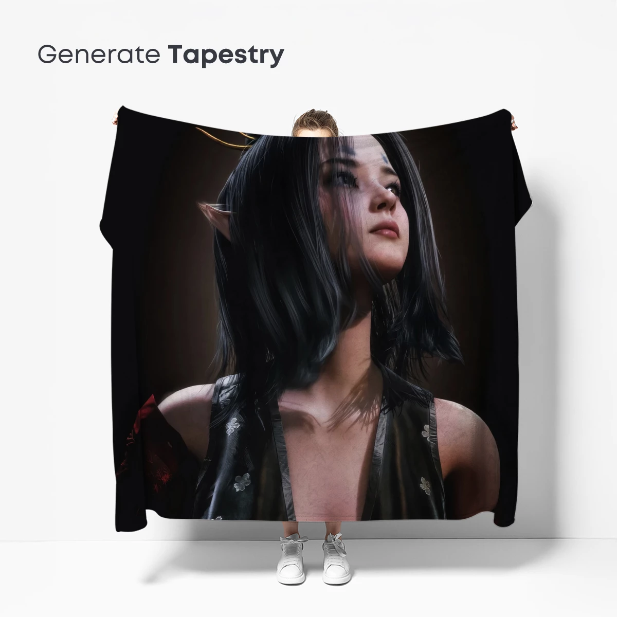 Ethereal Elf: Floral Fantasy Portrait - Image 5