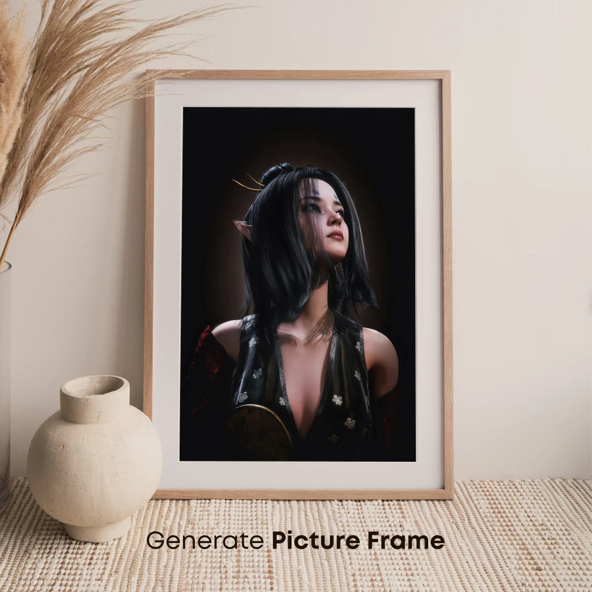 Ethereal Elf: Floral Fantasy Portrait - Image 7