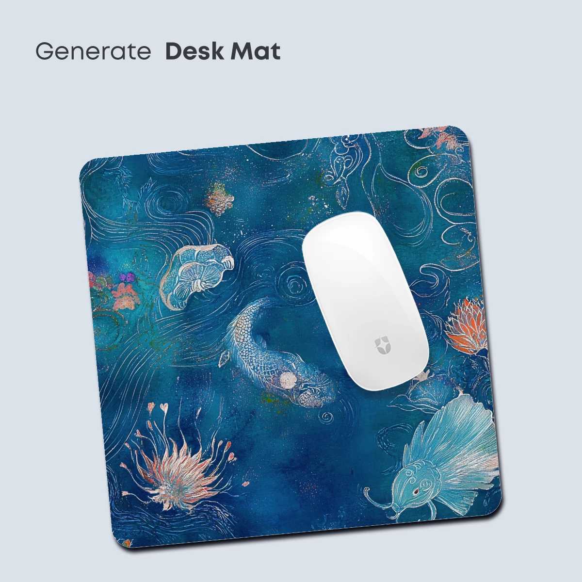 Aquatic Symphony: Koi Fish in a Whimsical Underwater Garden - Image 4