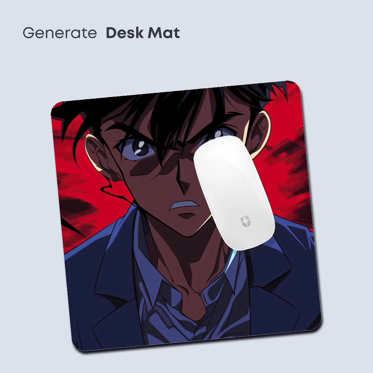 Intense Anime Gaze: Dark Suit, Red Aura - Image 4