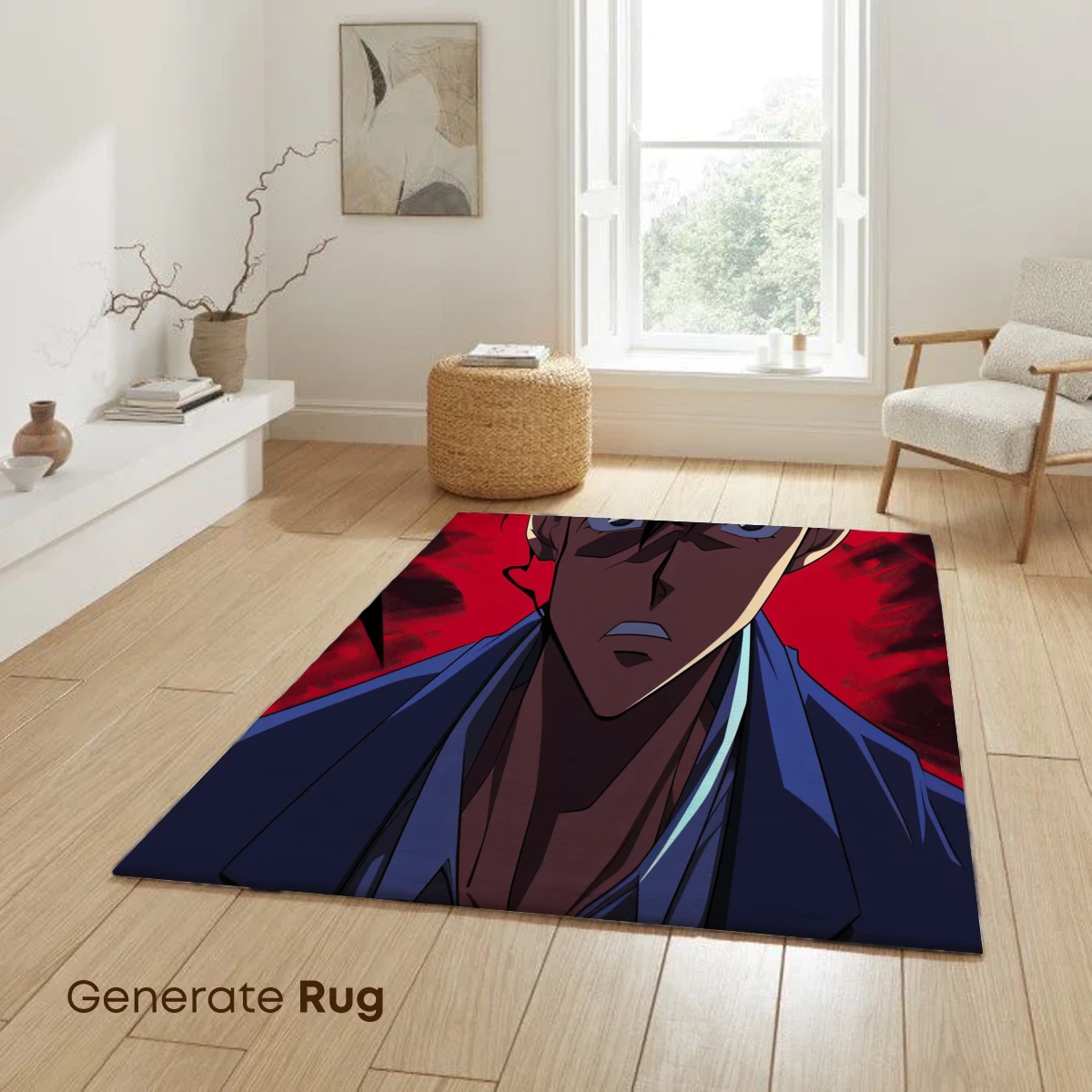 Intense Anime Gaze: Dark Suit, Red Aura - Image 6