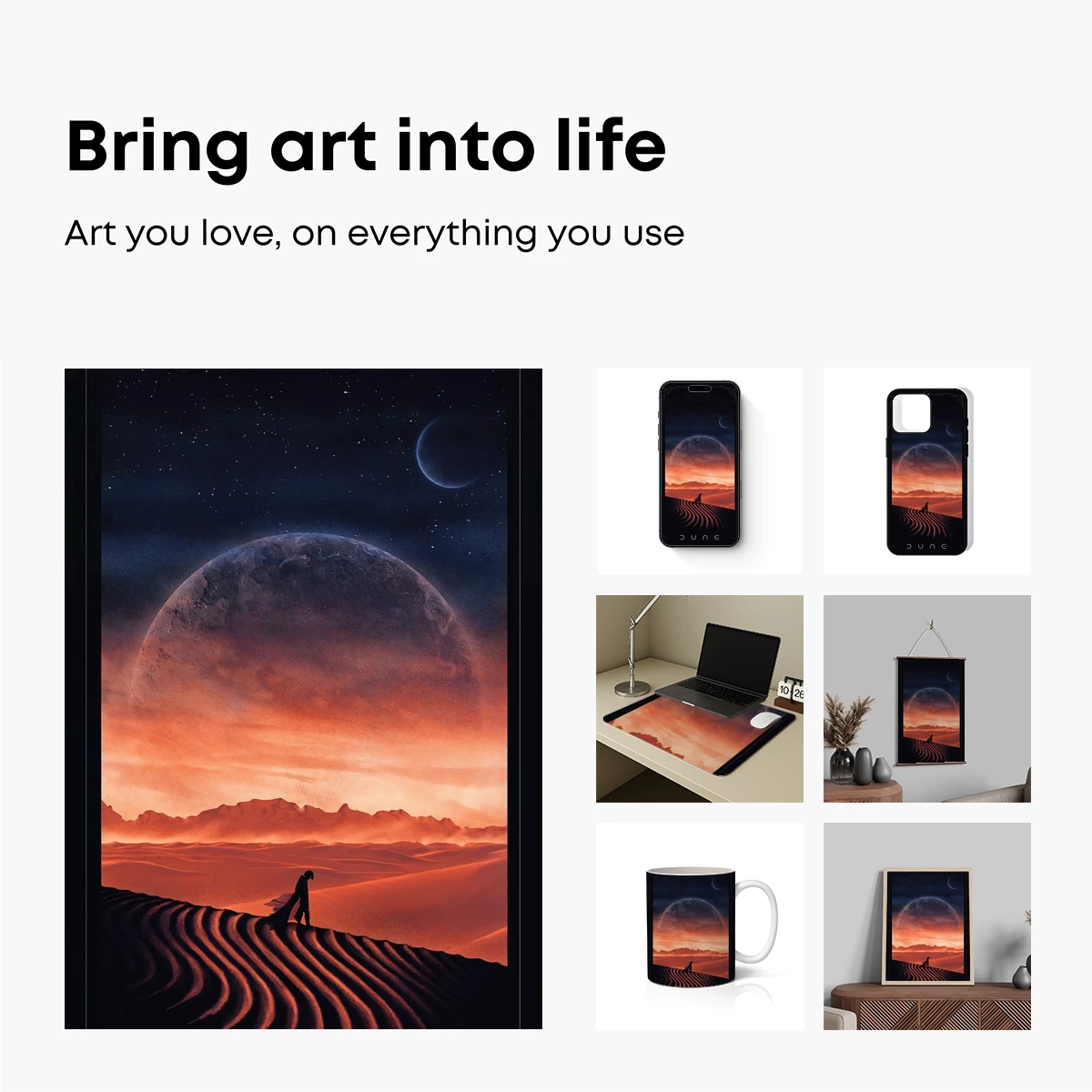 Dune Odyssey: Desert Wanderer Under Cosmic Skies - Image 2