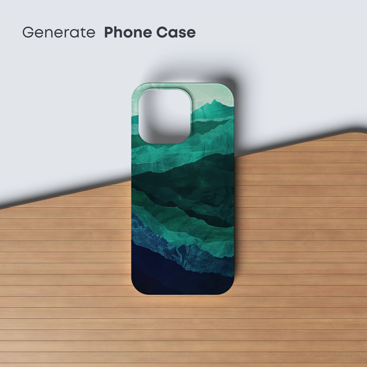 Emerald Mountain Layers: Abstract Nature Art - Image 3