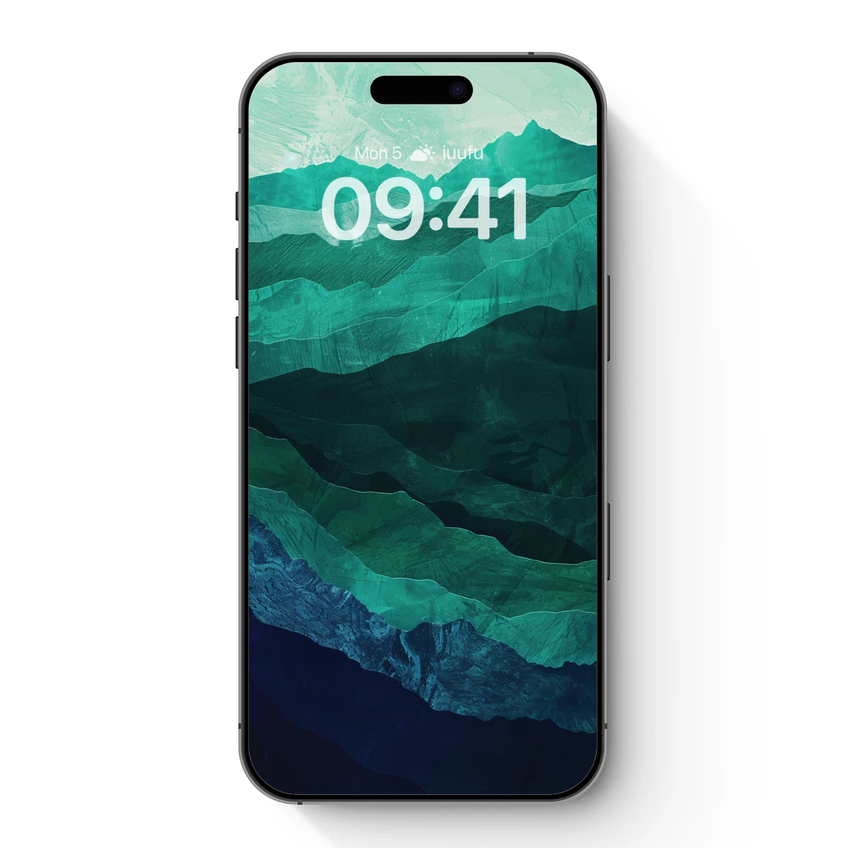 Emerald Mountain Layers: Abstract Nature Art