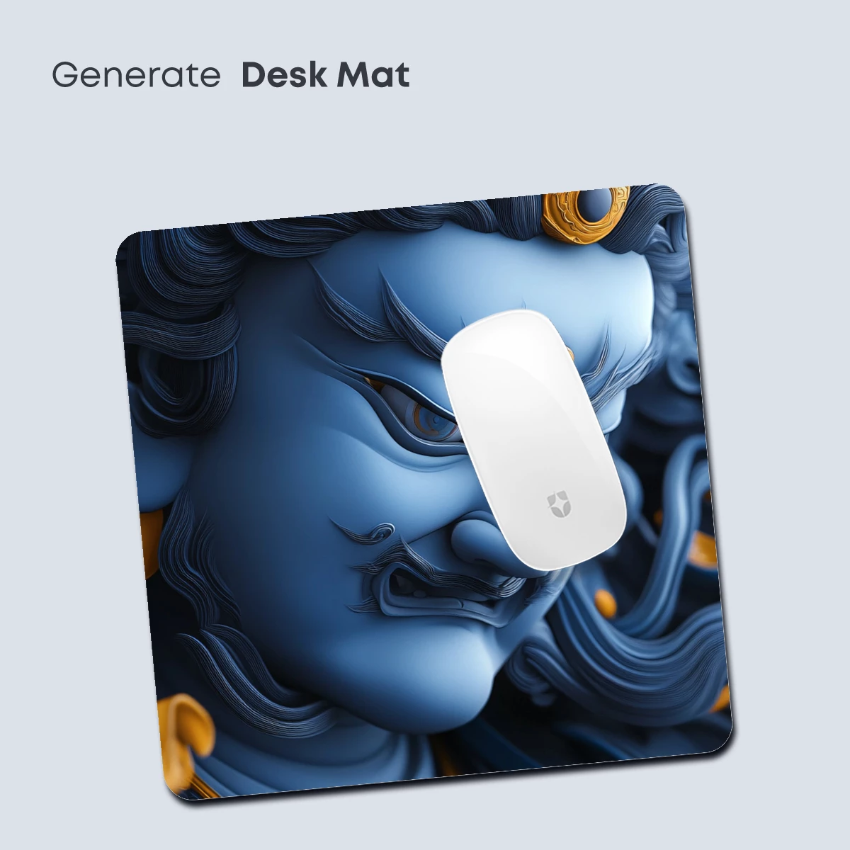 Blue Divine Warrior: Mythic Sculpture Art - Image 4