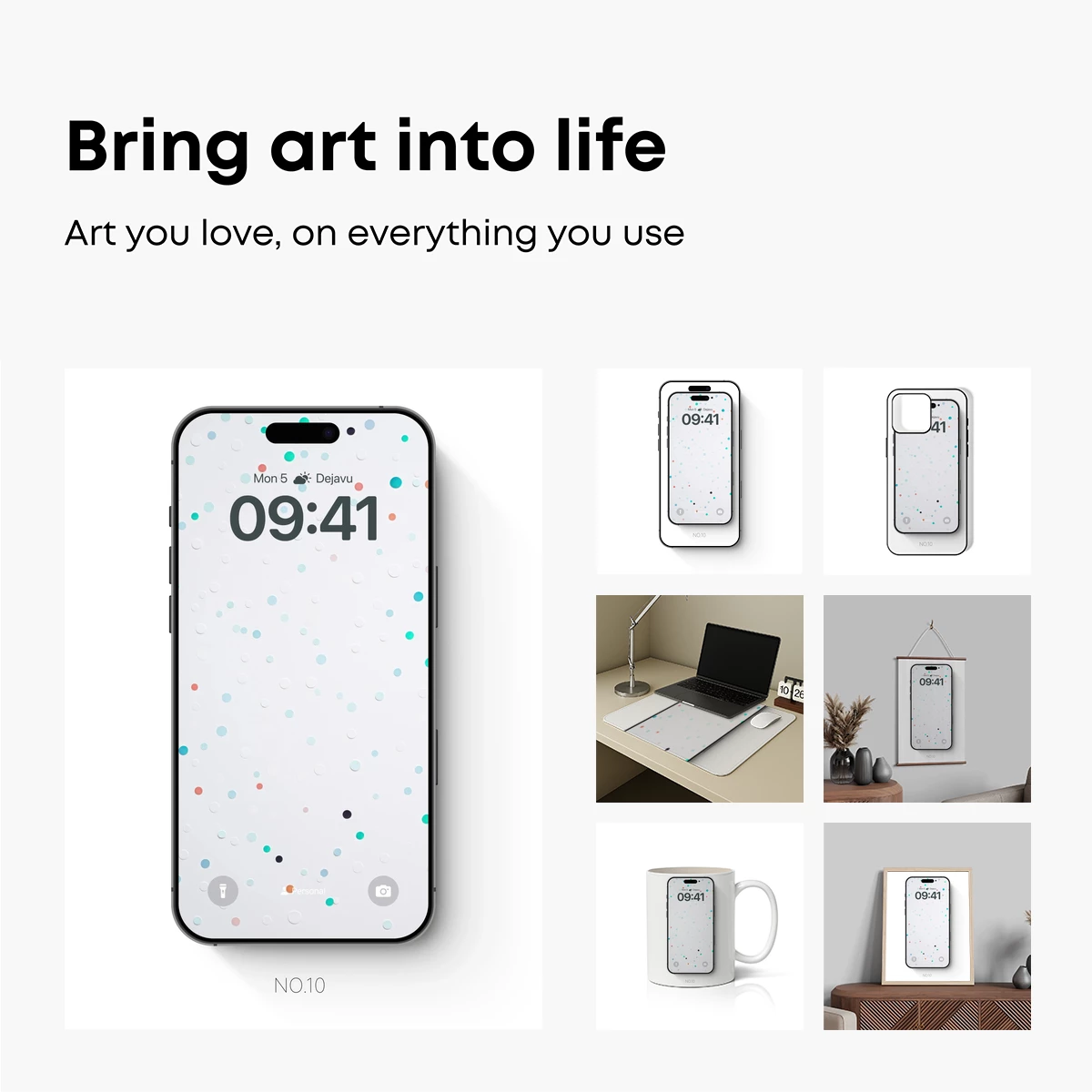 Digital Dawn Dots: Timeless Elegance in Speckles - Image 2