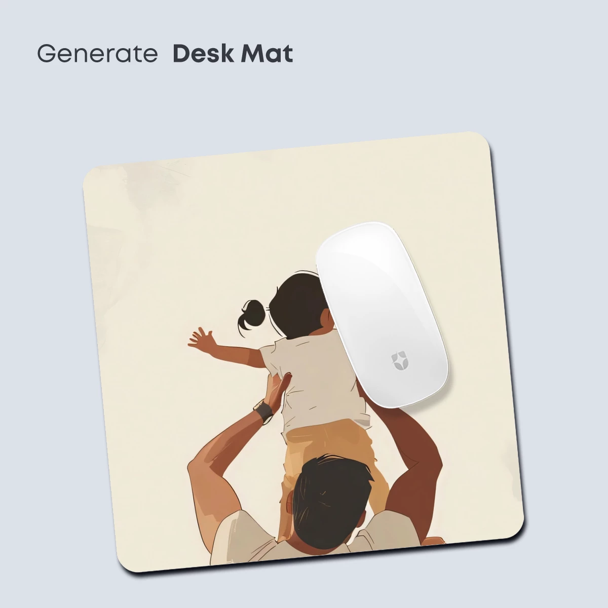 Elevated Joy: Father and Child in Minimalist Harmony - Image 4