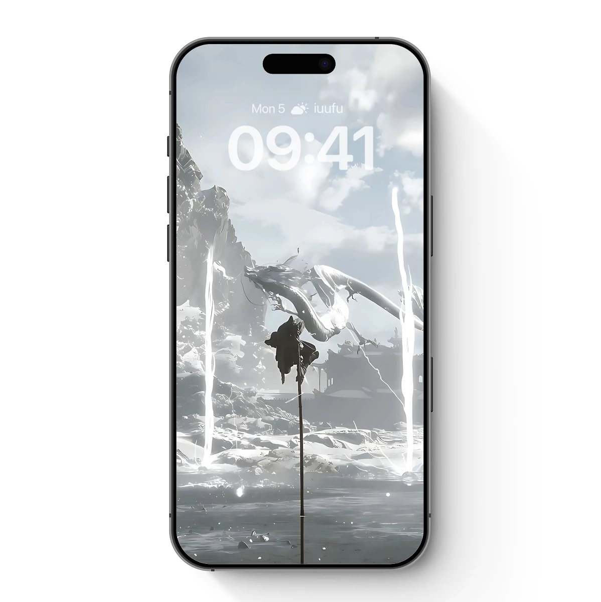 Ethereal Dragon's Whisper: Snowy Serenity