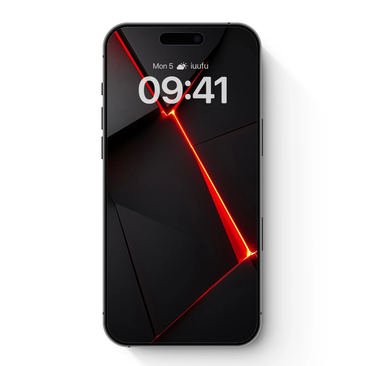 Neon Geometric Odyssey: Red Lines on Black