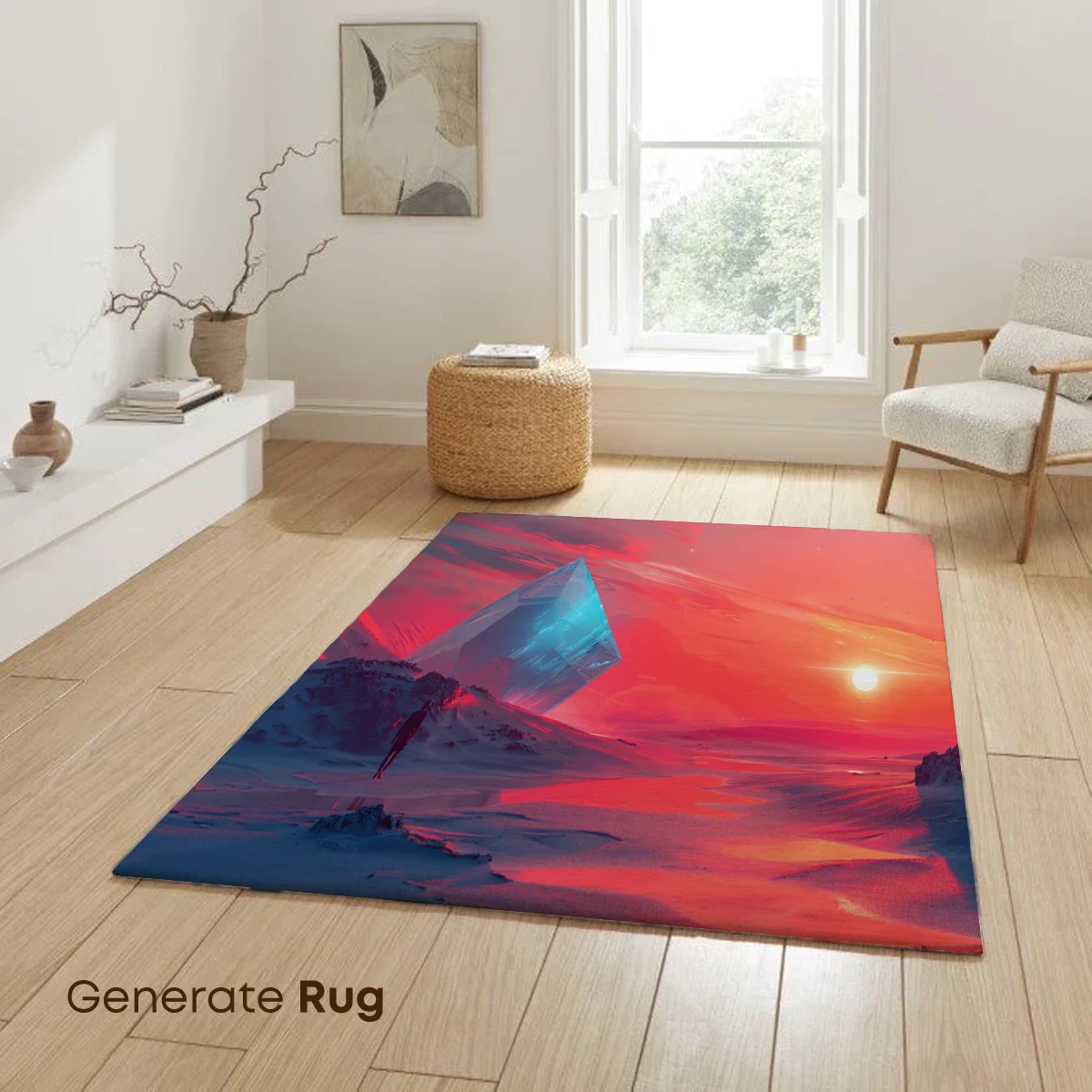 Crimson Sunset Over the Crystal Pyramid - Image 6