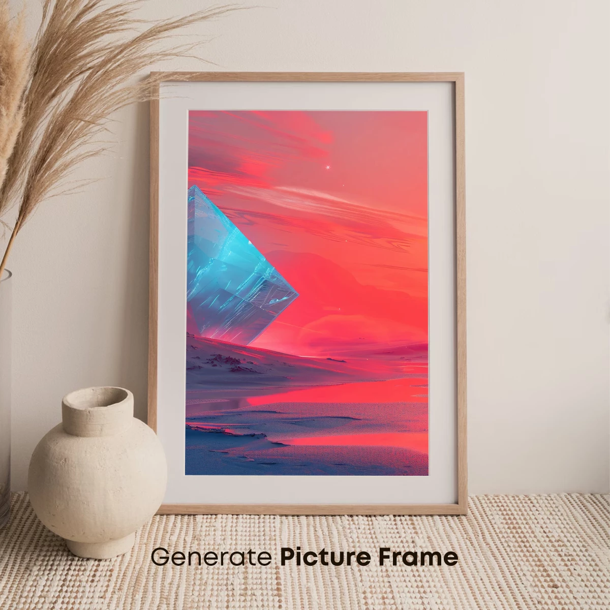 Crimson Sunset Over the Crystal Pyramid - Image 7