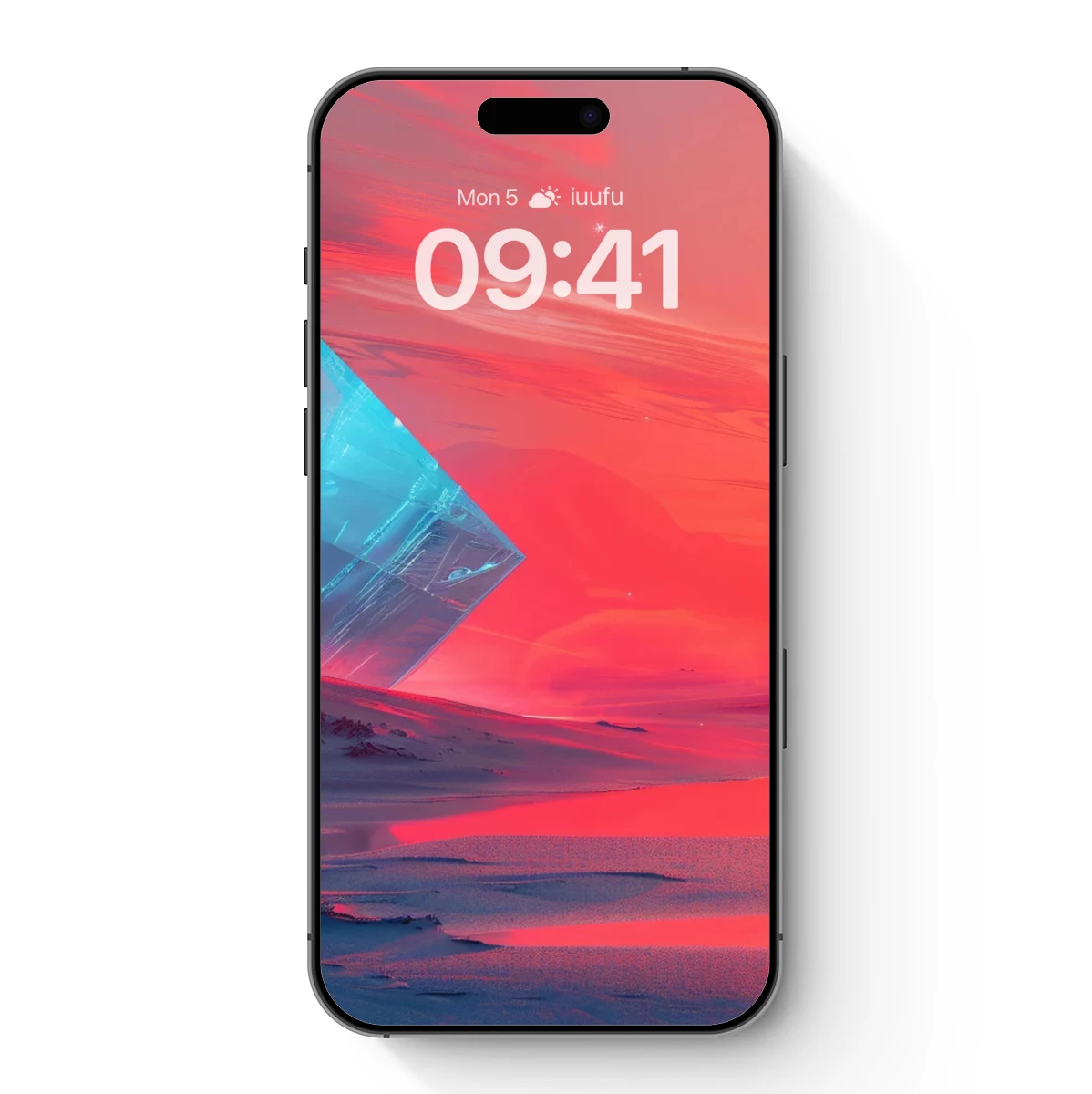 Crimson Sunset Over the Crystal Pyramid