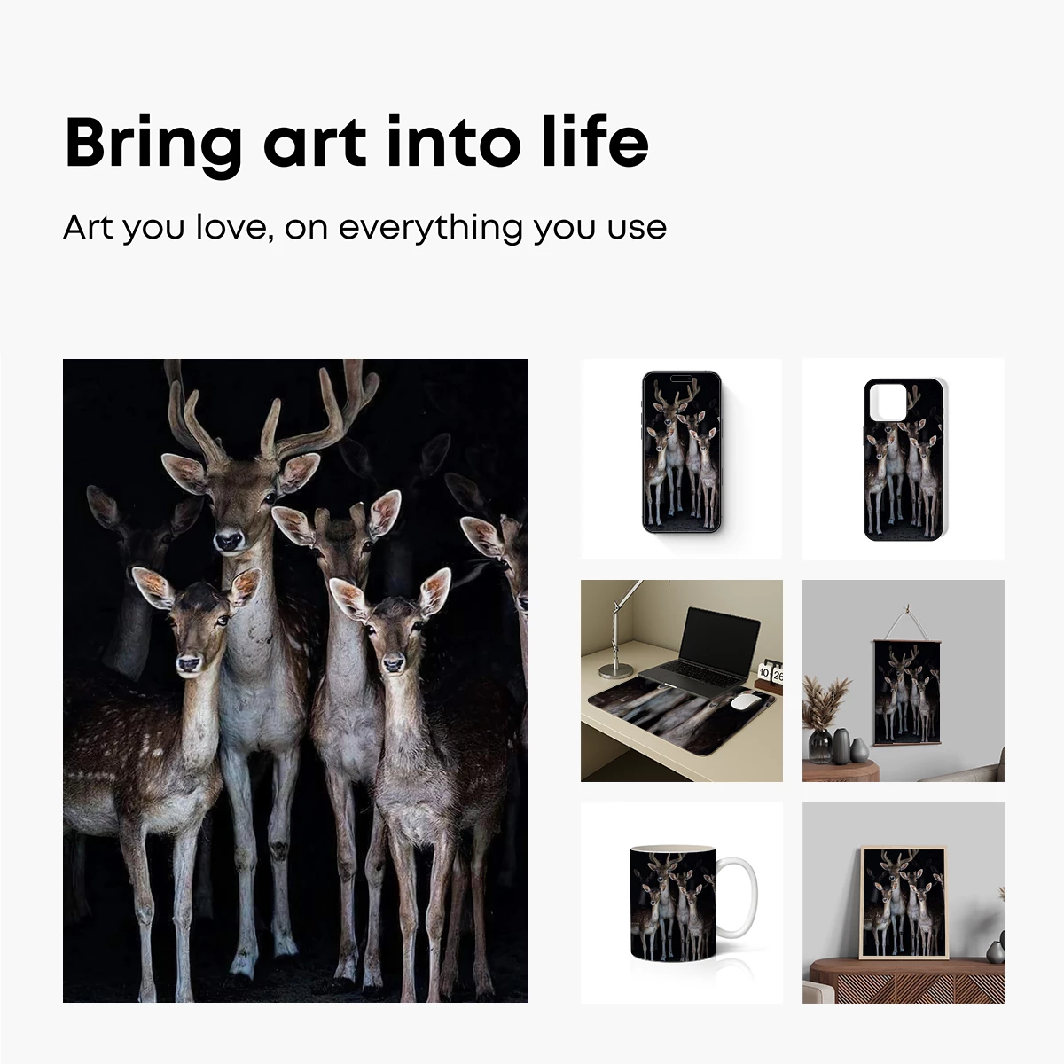 Deer Ensemble in Shadow: A Wildlife Symphony - Image 2