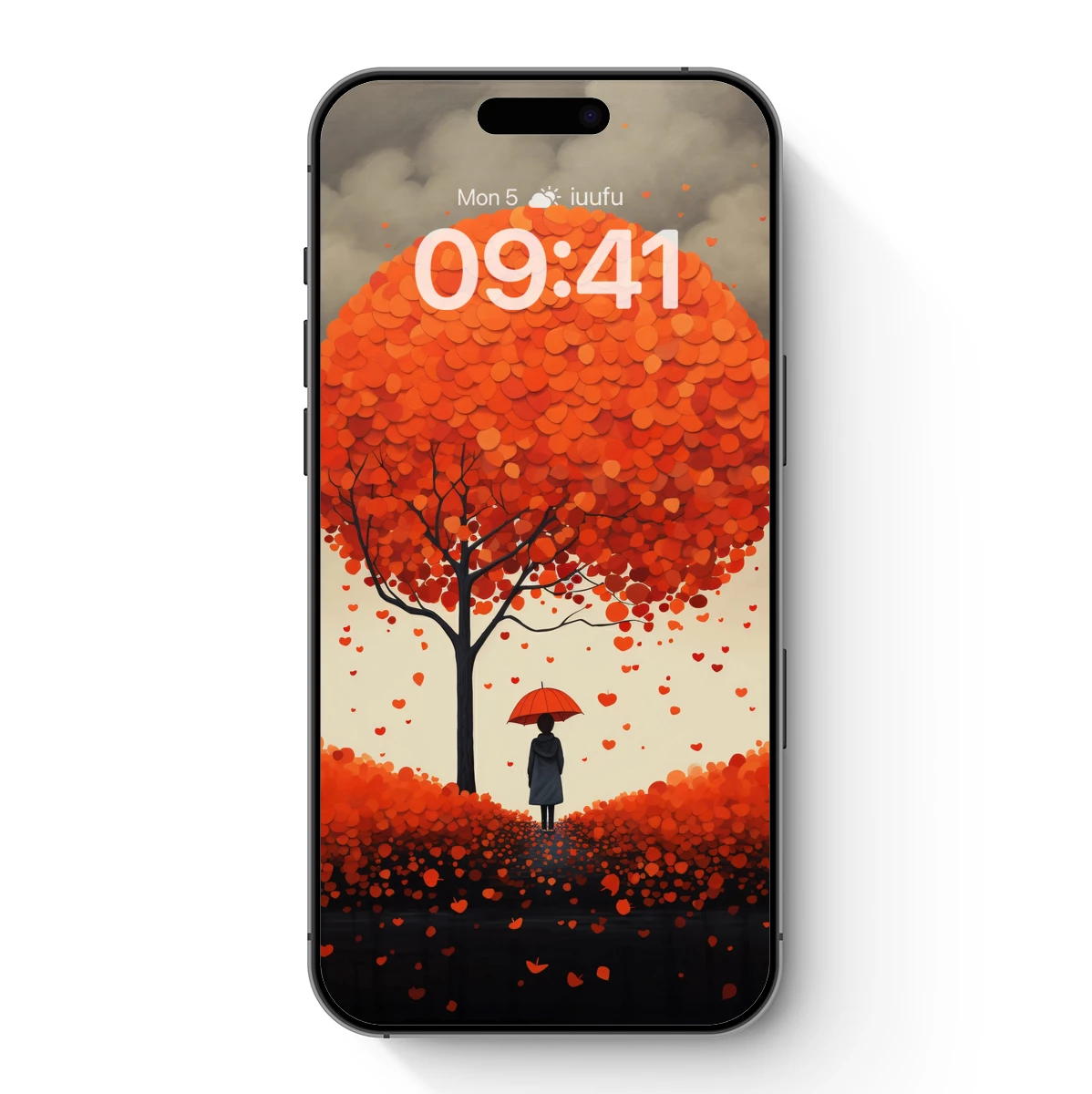 Heart Tree Odyssey: A Solitary Journey Under Autumn Canopy