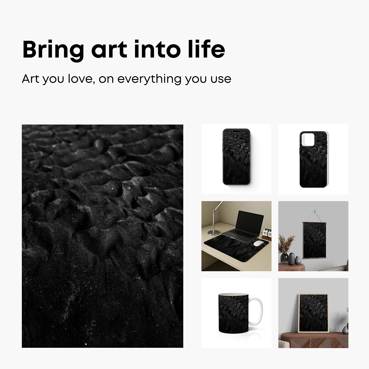 Ethereal Black Sands: A Textured Odyssey - Image 2