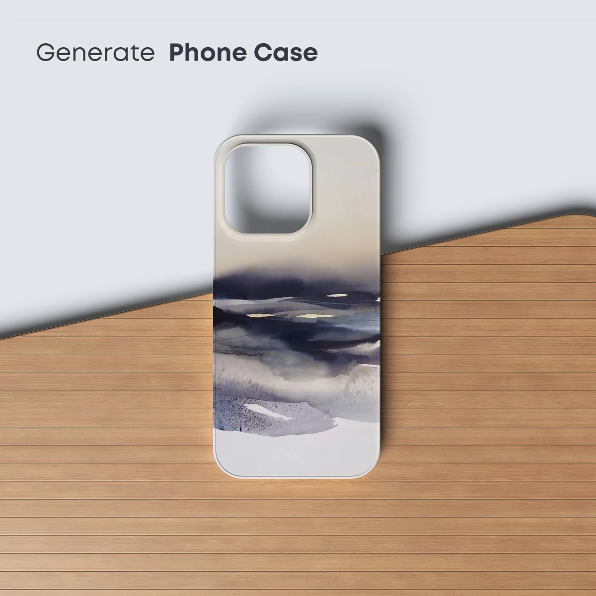 Abstract Horizon: Ink Flow Over Snowy Plains - Image 3