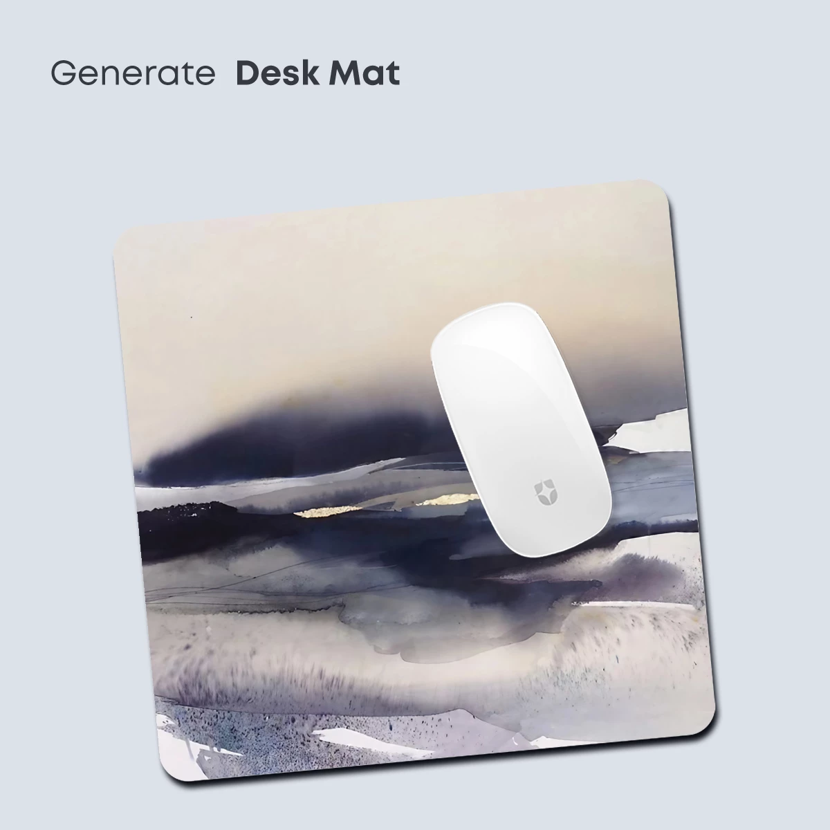 Abstract Horizon: Ink Flow Over Snowy Plains - Image 4