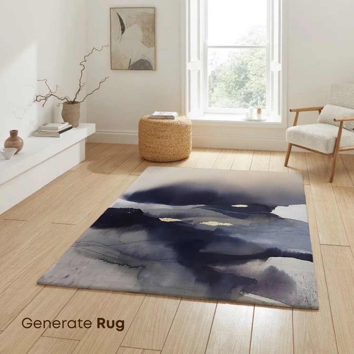 Abstract Horizon: Ink Flow Over Snowy Plains - Image 6