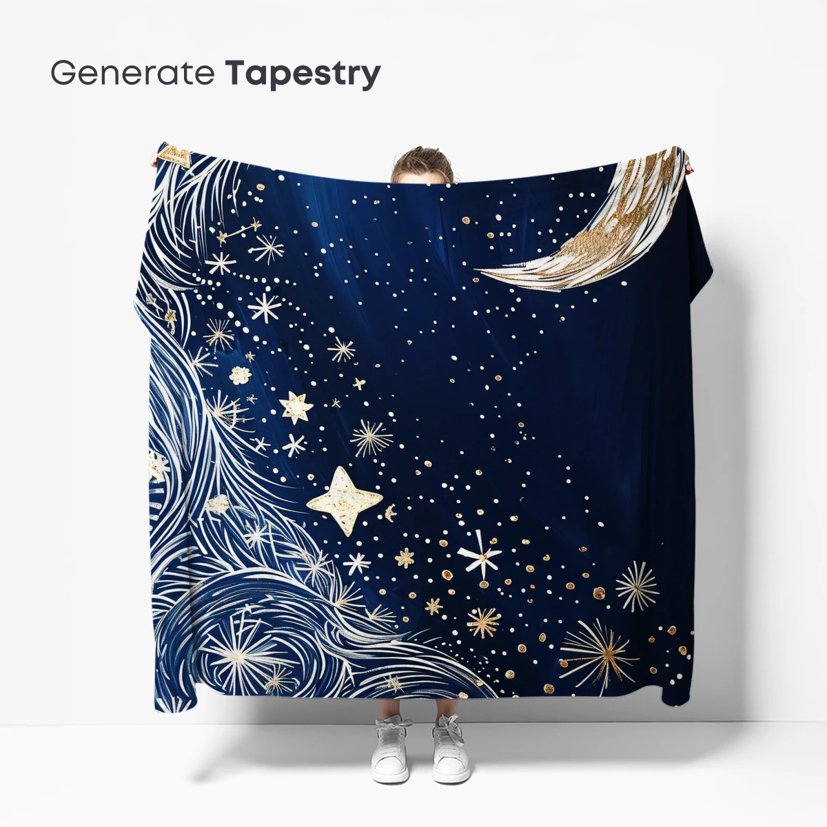 Celestial Whispers: Moonlit Waves and Stars - Image 5