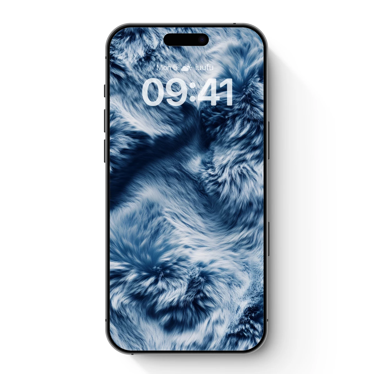 Blue Velvet Whispers: Textured Fur Abstract