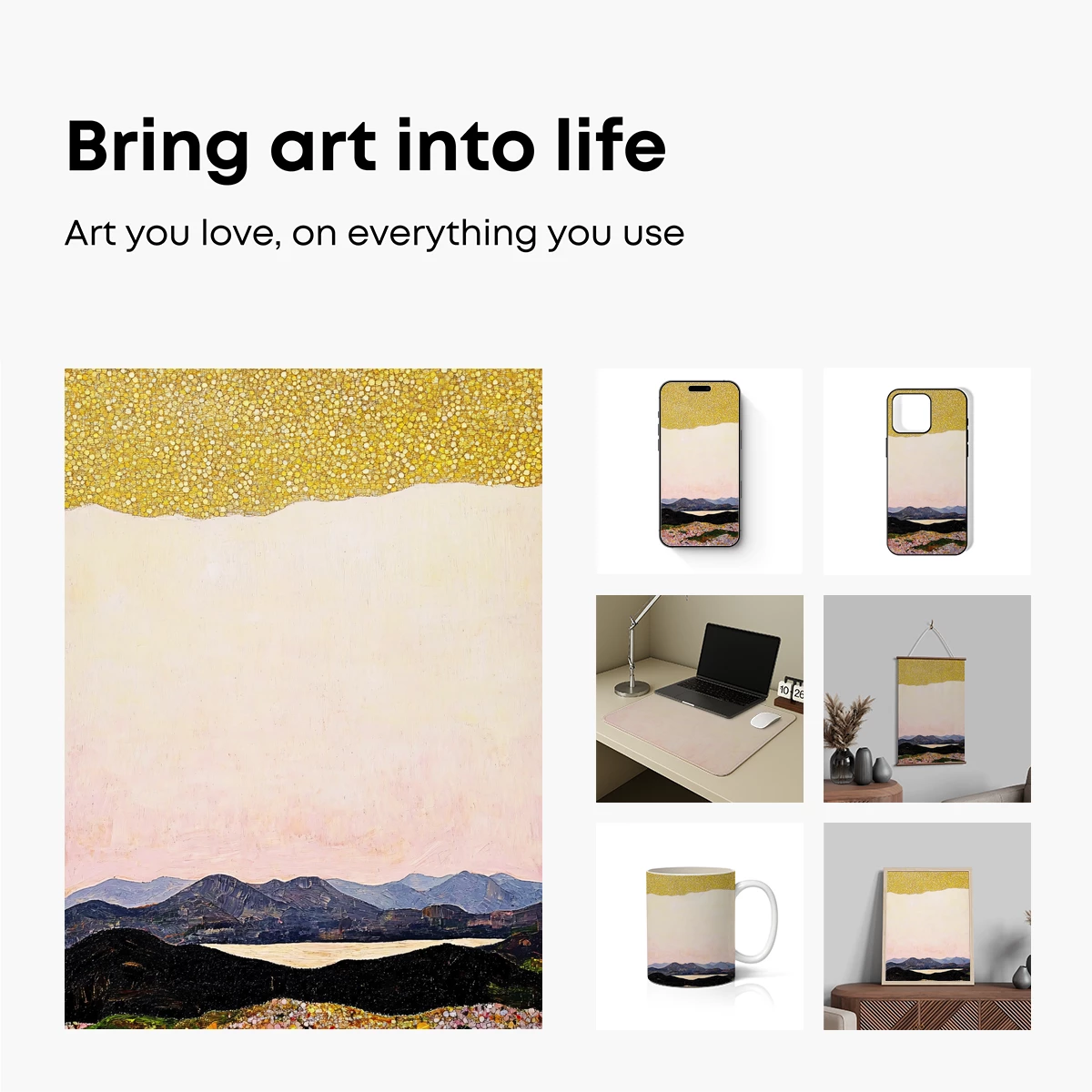 Golden Mosaic Horizon: A Tribute to Pointillism - Image 2