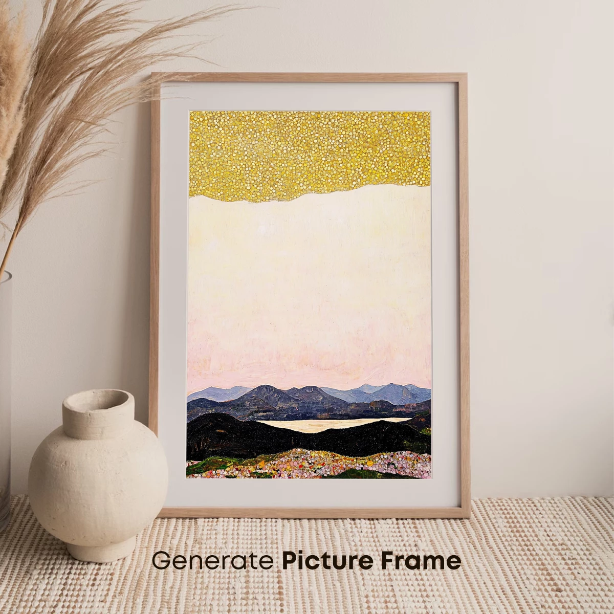 Golden Mosaic Horizon: A Tribute to Pointillism - Image 7