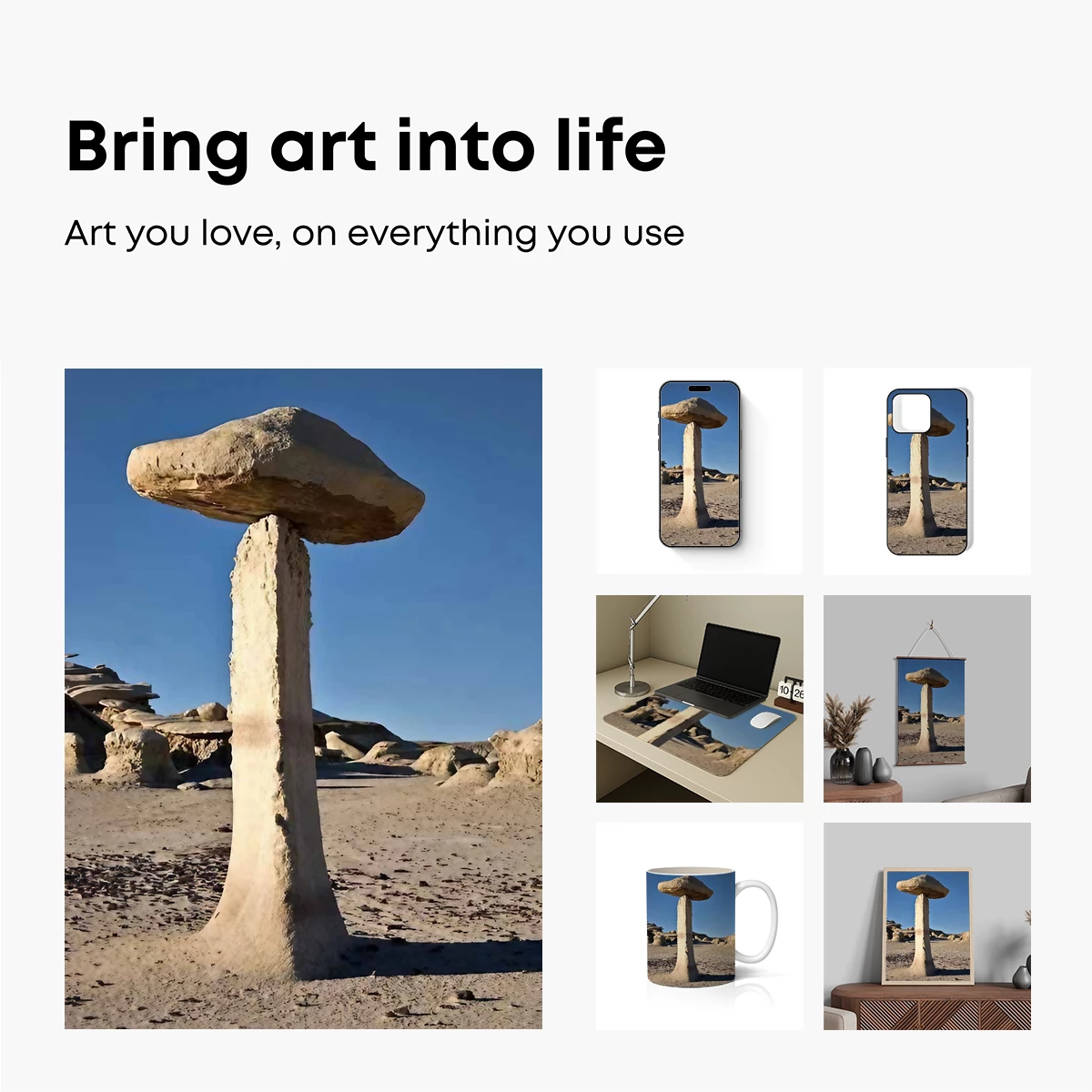 Desert Mushroom Rock Formation - Image 2