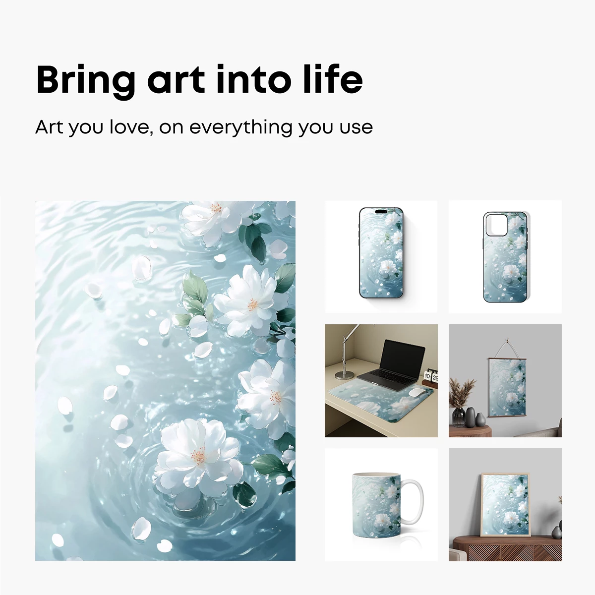 Ethereal Blossoms: Water's Whisper - Image 2