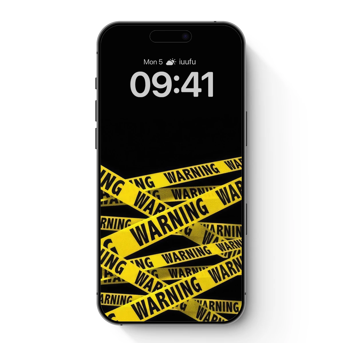 Caution Tape Chaos: Yellow Stripes on Black