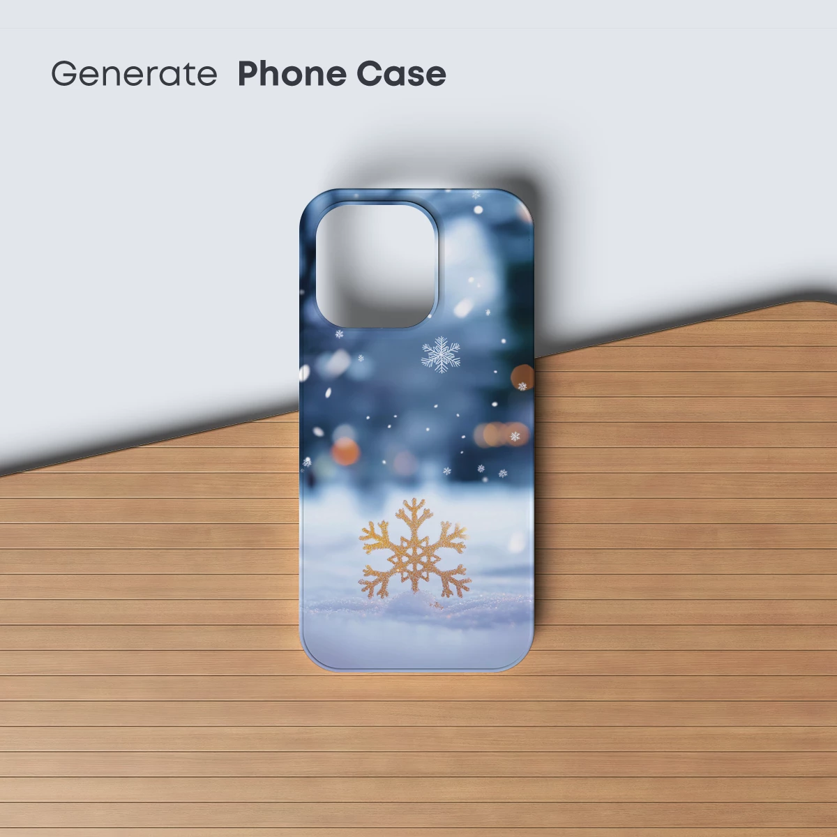 Golden Snowflake in Winter Wonderland - Image 3