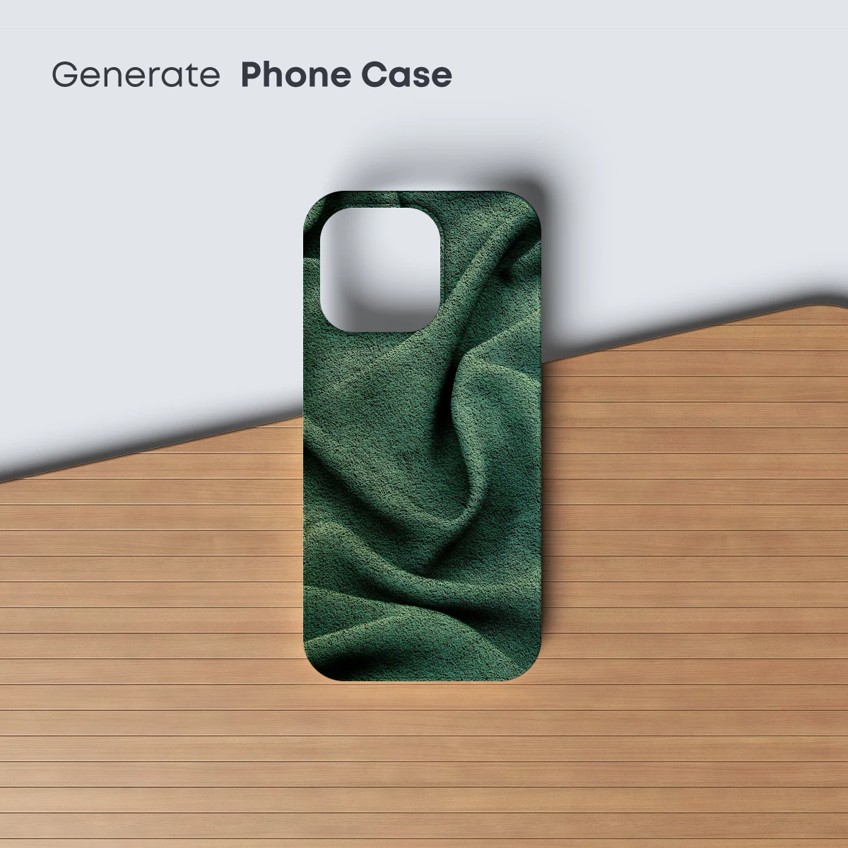 Emerald Textile Elegance: Soft Ripples in Green - Image 3