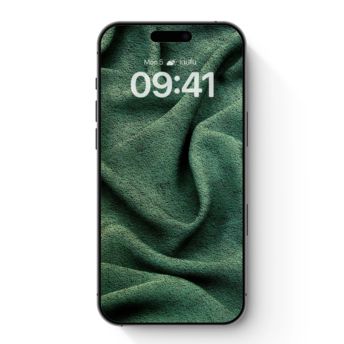 Emerald Textile Elegance: Soft Ripples in Green