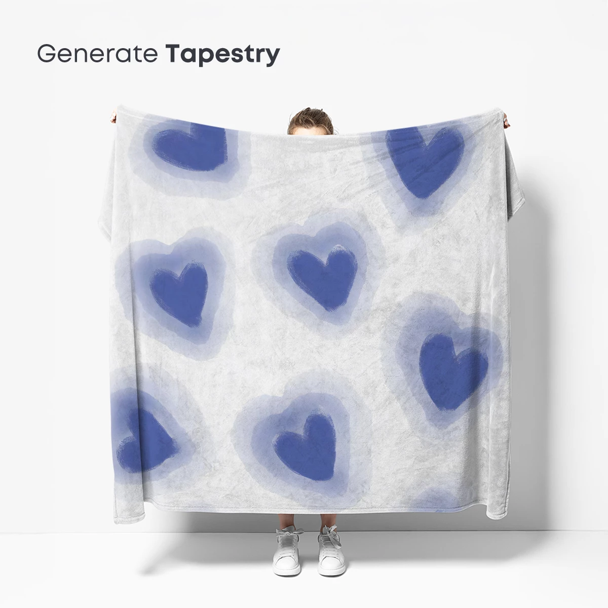 Blue Heart Whispers: Watercolor Elegance - Image 5