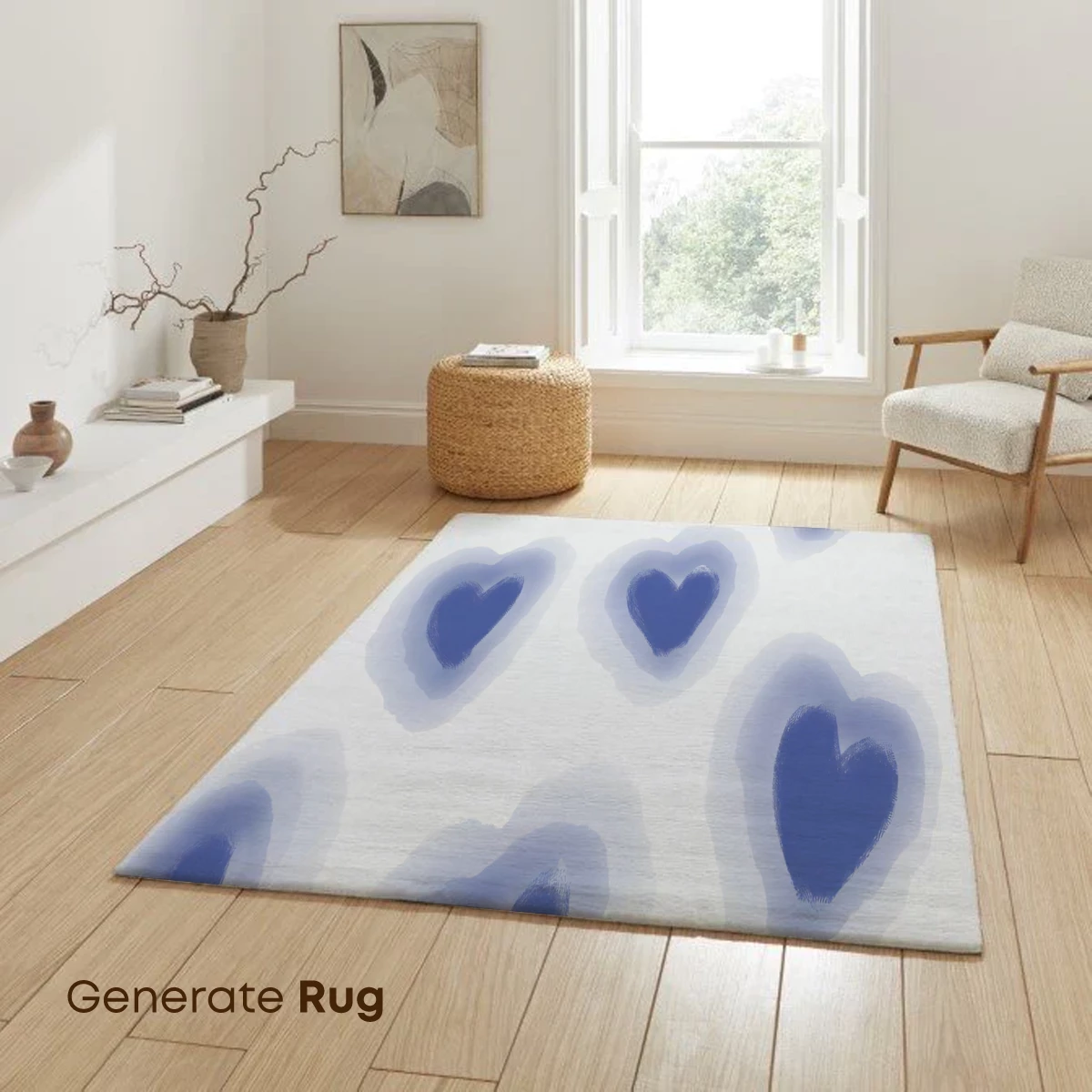 Blue Heart Whispers: Watercolor Elegance - Image 6