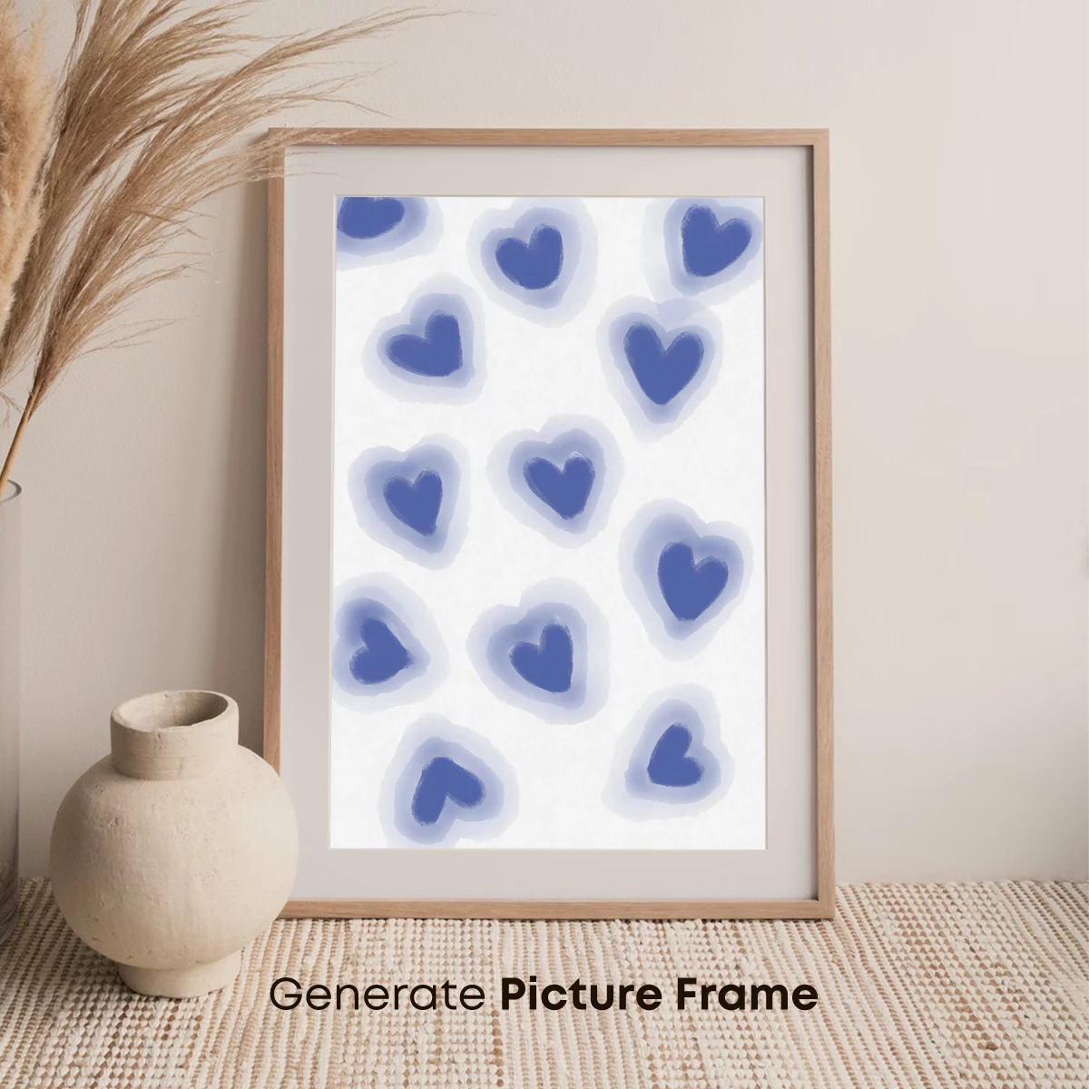 Blue Heart Whispers: Watercolor Elegance - Image 7