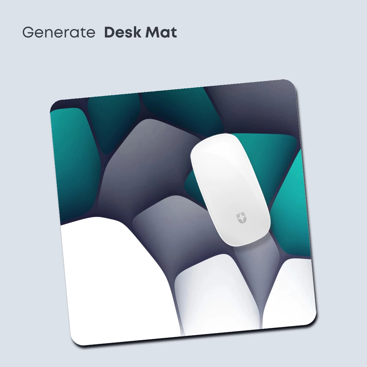 Geometric Teal Symphony: Abstract Honeycomb Art - Image 4