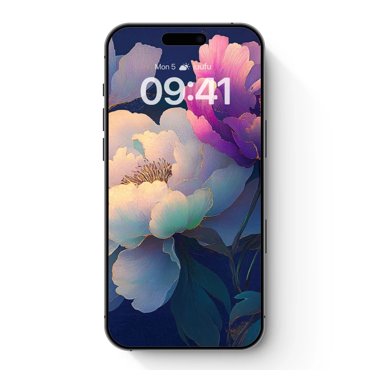 Elegant Peony Symphony in Gold and Purple