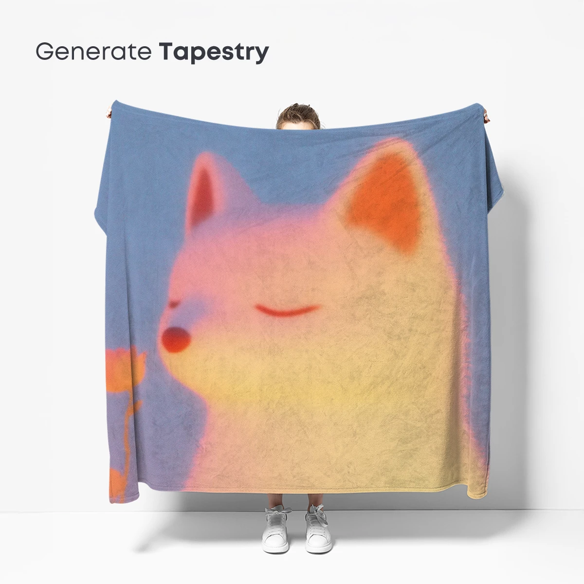 Glowing Fox with Flowers: Dreamy Pastel Art - Image 5