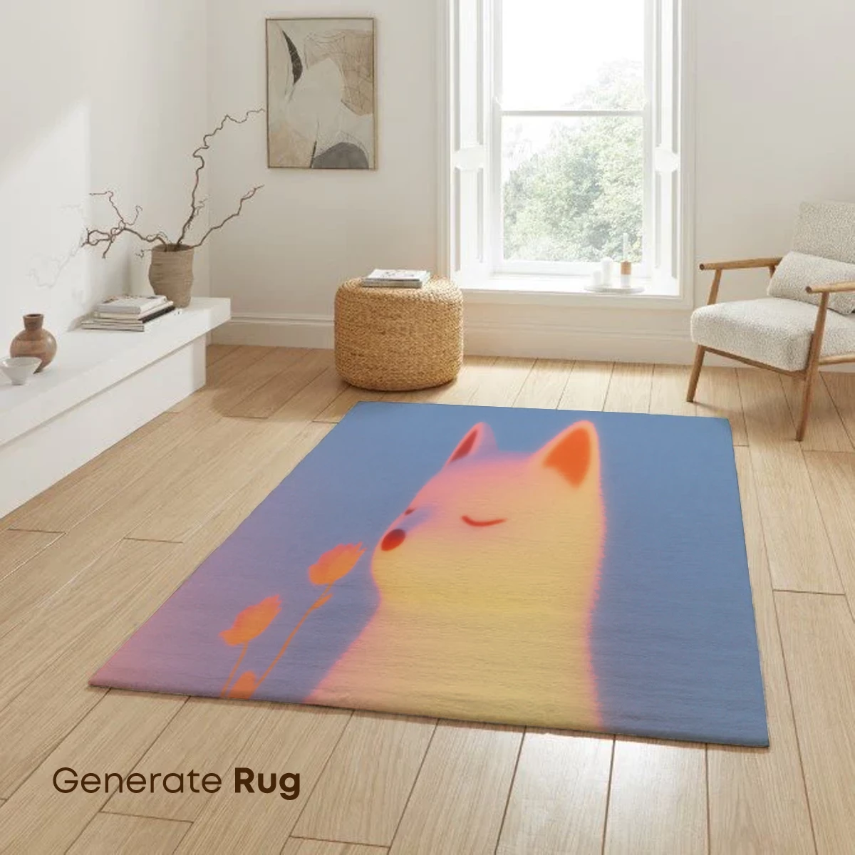Glowing Fox with Flowers: Dreamy Pastel Art - Image 6