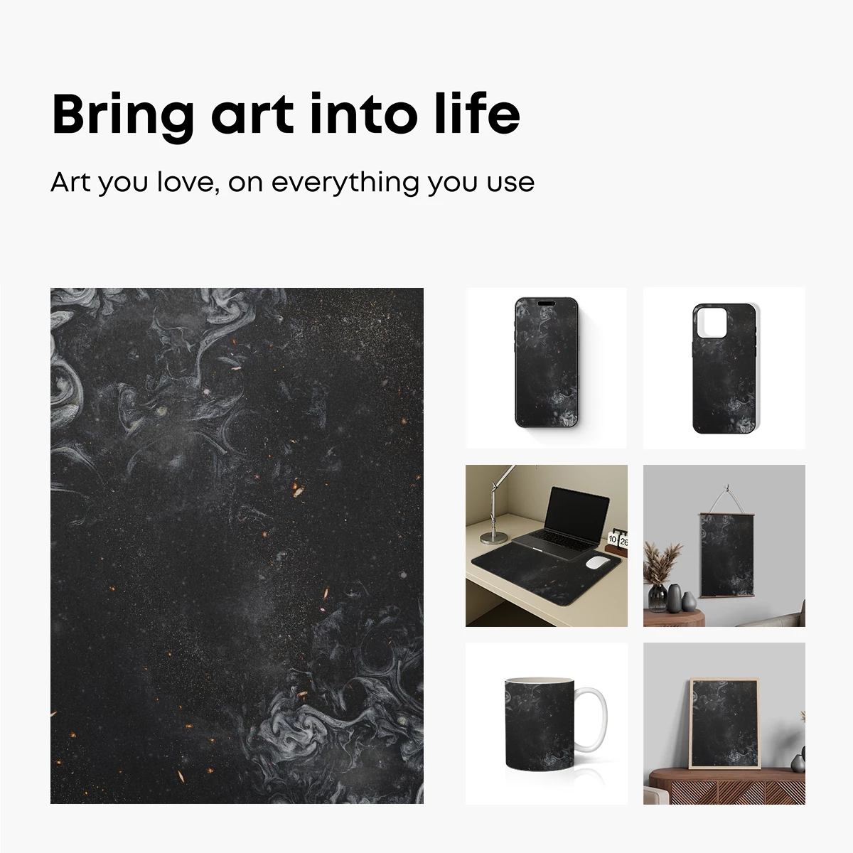 Ethereal Ink Whirls: A Dance of Shadows and Light - Image 2