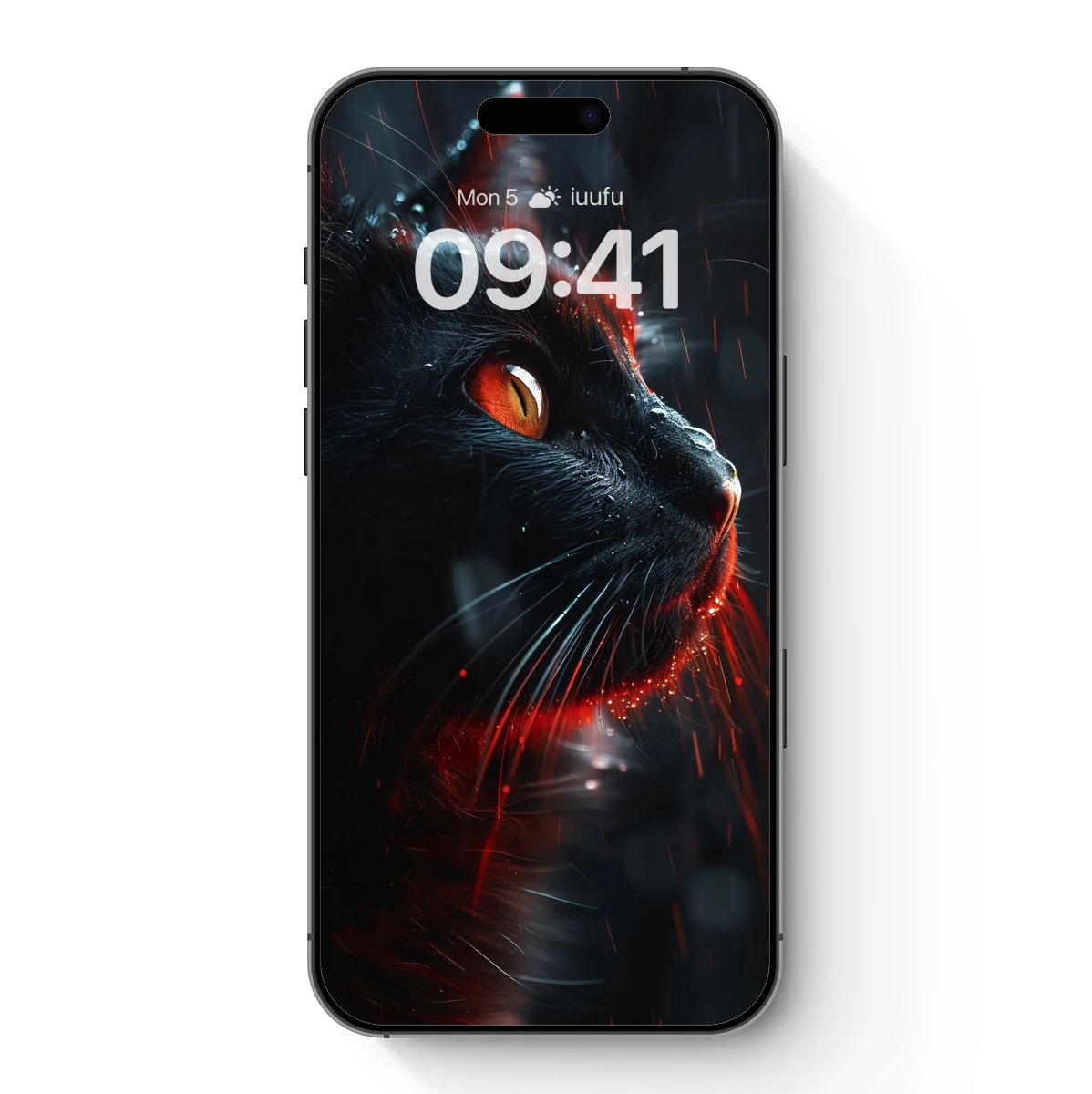 Mystic Ember Cat: Gothic Elegance in Digital Art