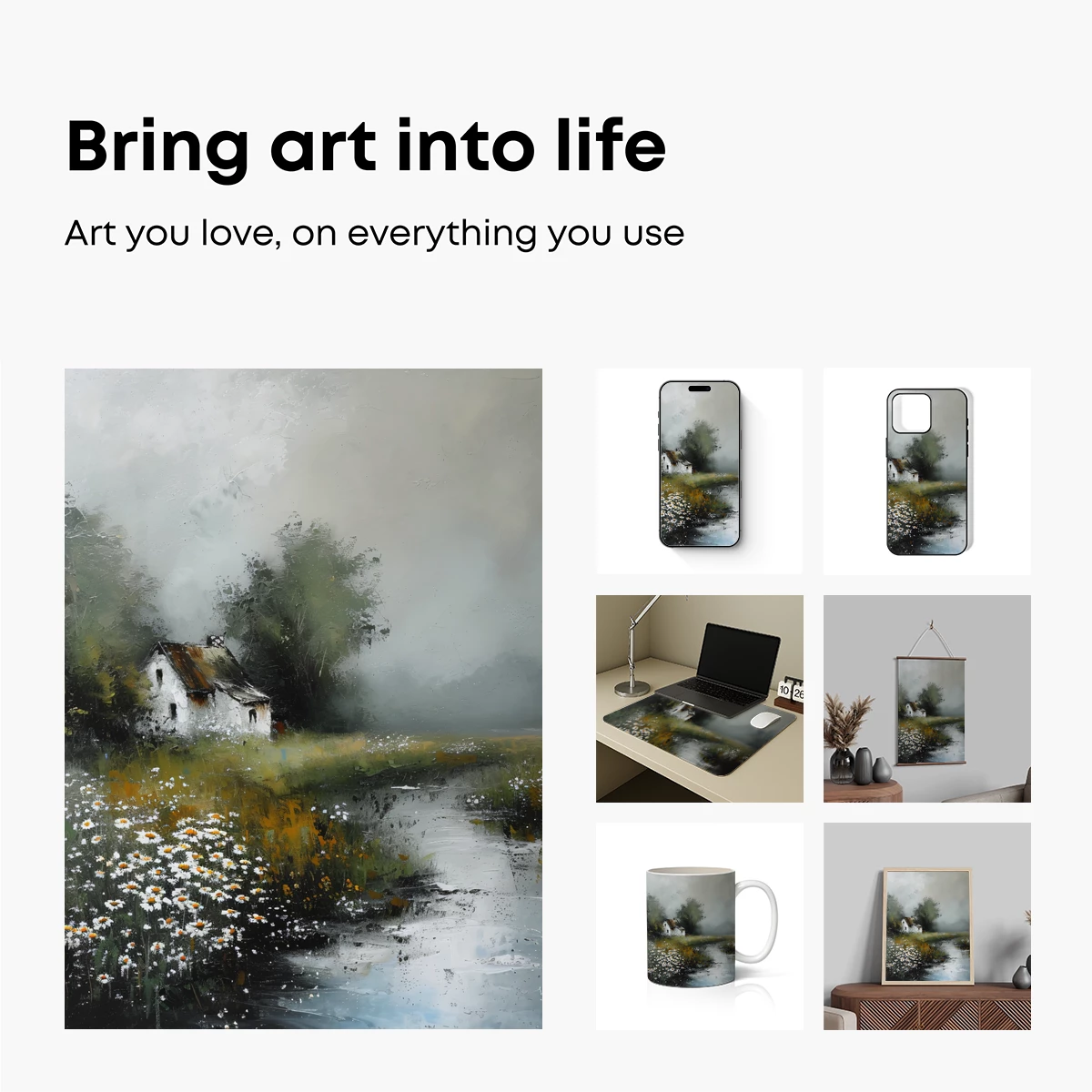 Misty Cottage Sanctuary: Impressionist Serenity - Image 2