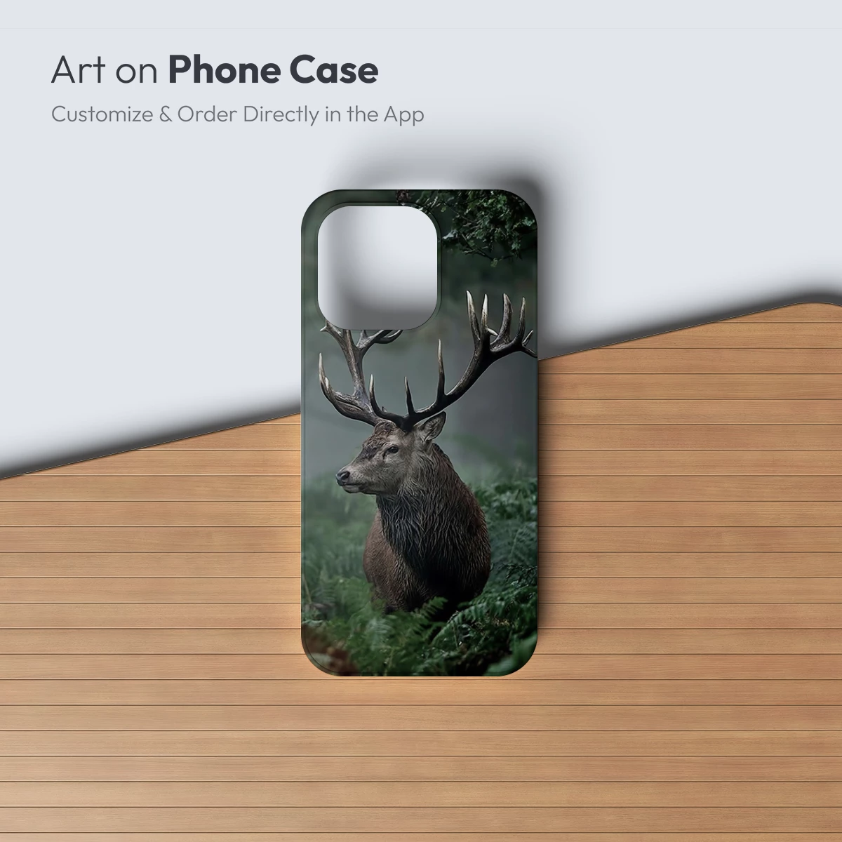 Majestic Stag in Misty Forest - Image 2