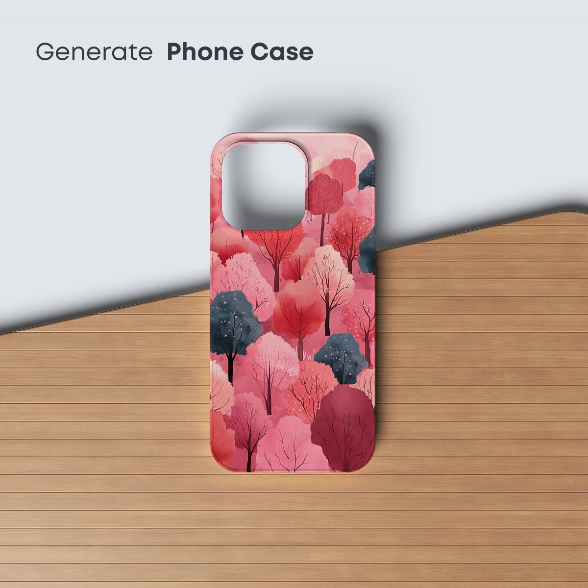 Autumnal Forest Symphony in Pink and Teal - Image 3