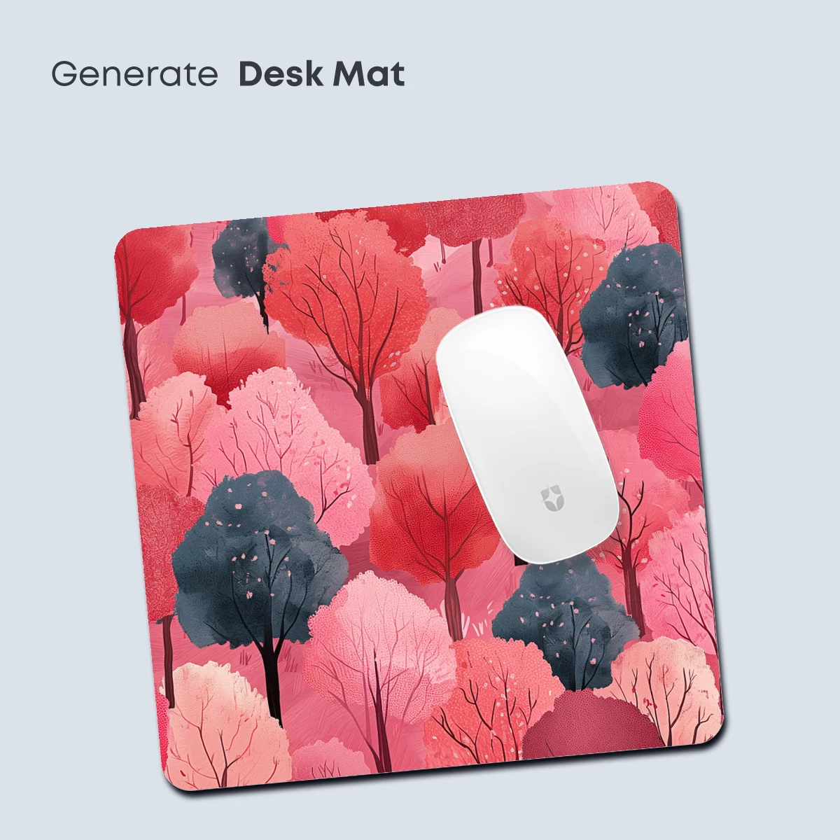 Autumnal Forest Symphony in Pink and Teal - Image 4