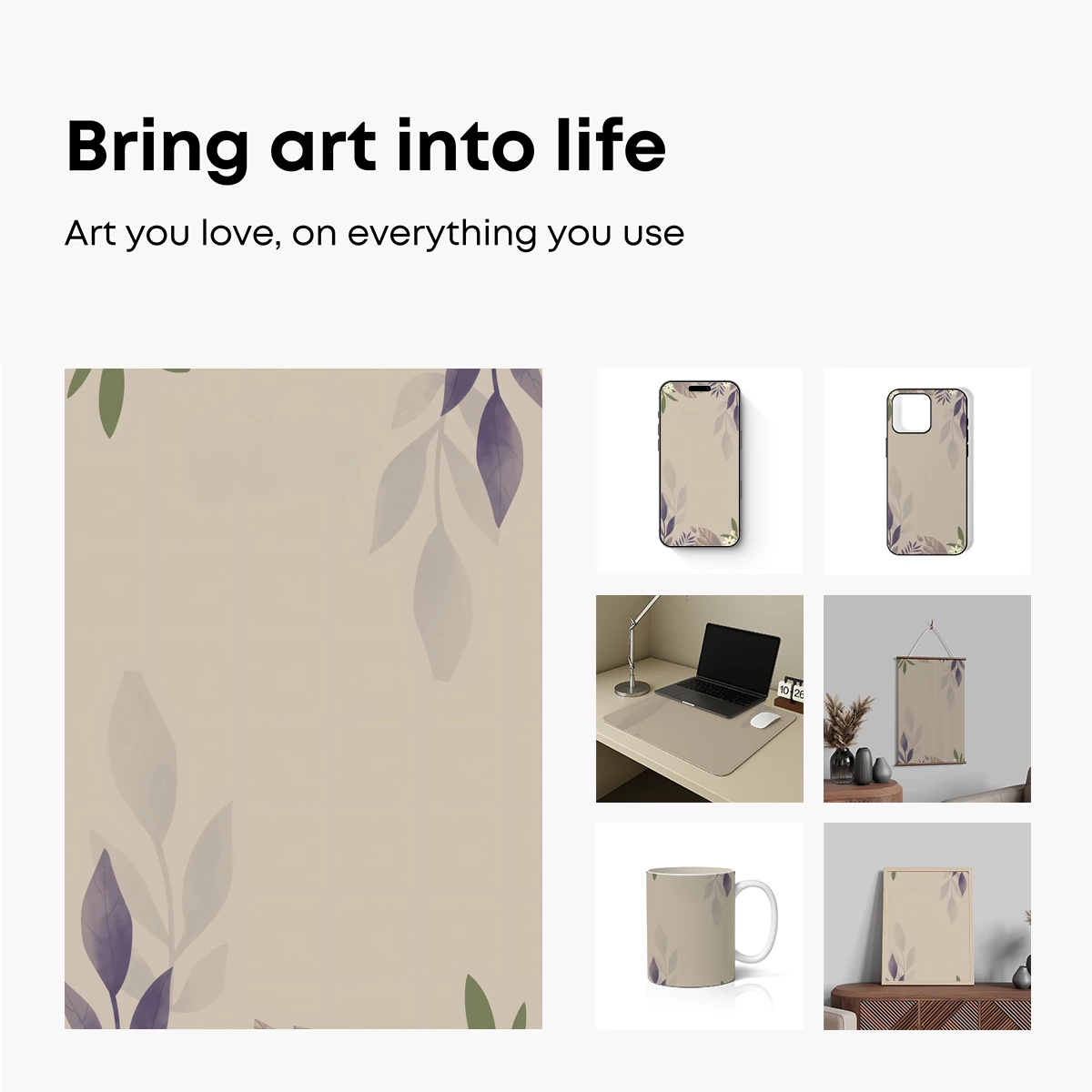 Ethereal Leaf Whispers: Soft Botanical Elegance - Image 2