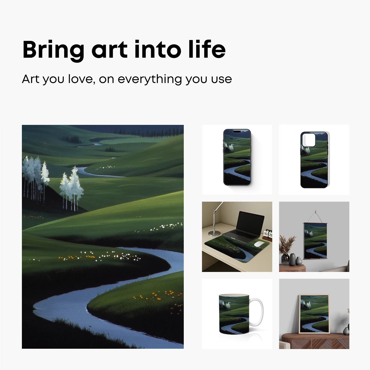 Luminous River Valley: A Surreal Landscape Symphony - Image 2